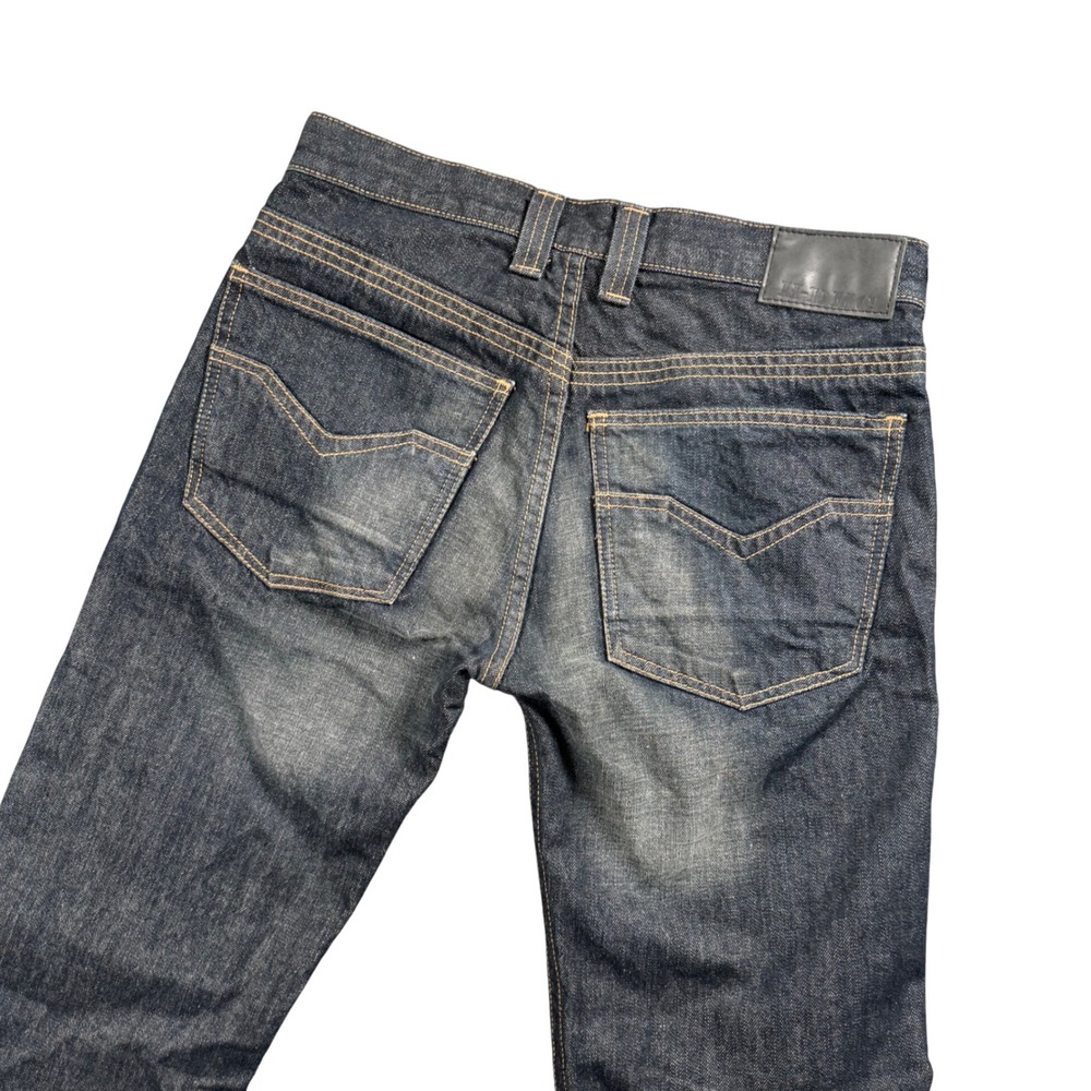 Harley Davidson Y2K Biker Moto Jean Dark Wash Straight Leg Denim Americana 30x30